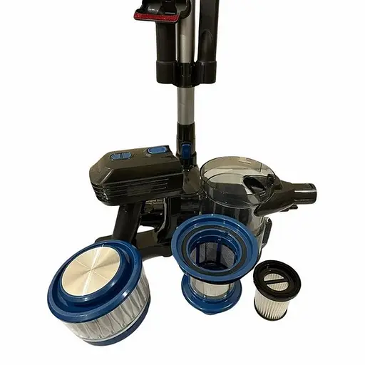 Вертикальный аккумуляторный пылесос Crownberg СВ-674 с контейнером 0.5л сухая уборка 2500Вт Черный/Синий - фото 4