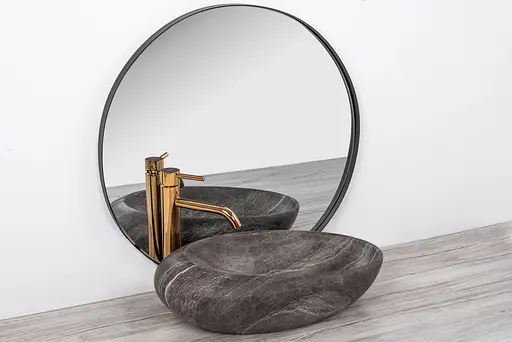 Умивальник Rea Roxy A stone D.gray накладний REA-U6649, Сірий - фото 2