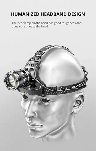 Налобний світлодіодний ліхтар T-070 на світлодіоді Cree XHP50, з датчиком руху shustar - фото 4