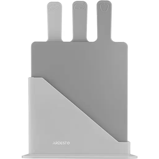 Набір дошок кухонних на підставці Ardesto Fresh 24.1х33х7.9 см 3 шт. (AR1403GRB) - фото 3