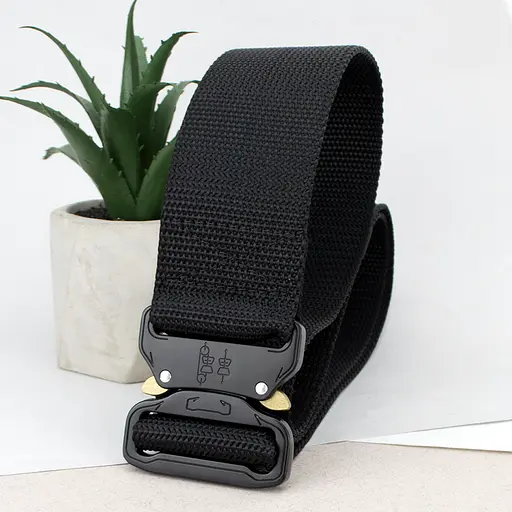 Ремень тактический с пряжкой Кобра ширина 50 мм JK-5033 (120 см) черный - фото 1