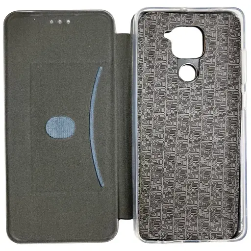 Чехол книжка Xiaomi Redmi Note 9 эко-кожа Premium Case для смартфона Черный - фото 2