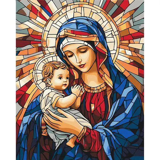 Картина за номерами на підрамнику Brushme Матір Божа з Дитям