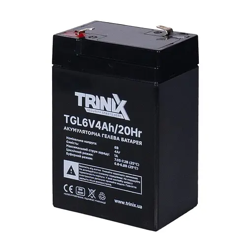 Аккумуляторная батарея гелевая 6В 4Ач Trinix TGL6V4Ah/20Hr GEL (44-00071)