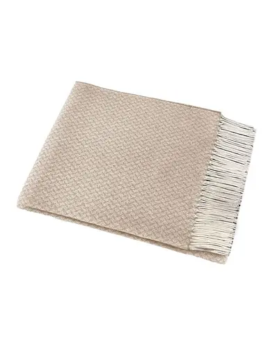 Плед бавовняний Миами/Miami Glenn Vladi білий-пісок 140х200 - фото 1