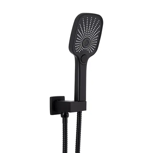 Душова система універсальна Qtap Gemini прихованого монтажу на три споживача QTGEM114BLM45703 Black matt, Чорний матовий - фото 5