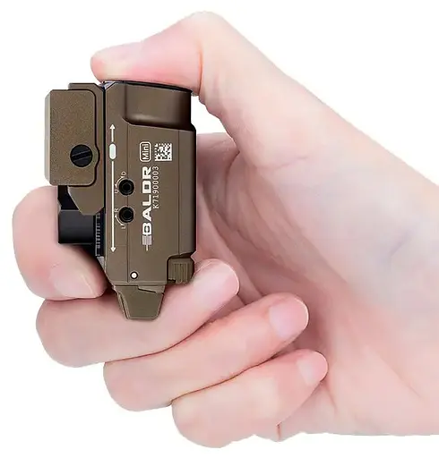 Фонарь с ЛЦВ Olight Baldr Mini Green Laser Desert Tan - фото 12