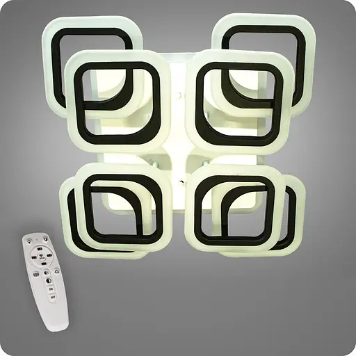 Люстра світлодіодна 517 Dlight 3color з пультом 110Вт Чорний (01590) - фото 1