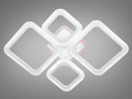 Светодиодная люстра смарт светильник с пультом, 80W, белые люстры. - фото 3