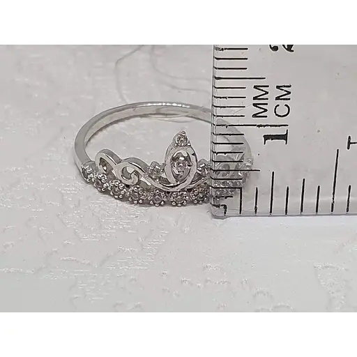 Серебряное кольцо Qvaliz Корона с фианитами. 90101019 17,5 - фото 5