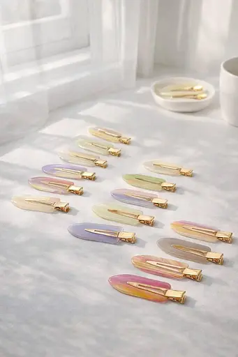 Аксесуар для волосся з перламутровим покриттям і металевою фіксацією 12 шт. - фото 1