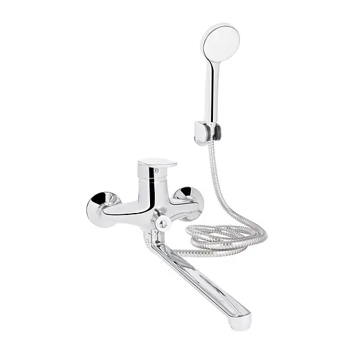 Смеситель для ванны Lidz Tani 0052 с поворотным изливом (c душевым гарнитуром) (k40) LDTAN0052CRM44960 Chrome - фото 1