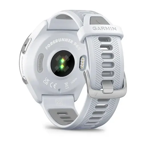 Смарт-годинник Garmin Forerunner 965 білий корпус з титановим безелем з білим силіконовим ремінцем - фото 3
