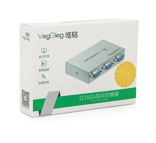 Спліттер 1х2 VGA сигналу VEGGIEG VF201 HD - фото 3