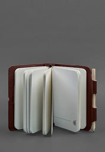 Шкіряний блокнот (Софт-бук) 3.0 бордовий - фото 3