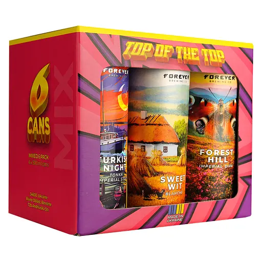 Уцінка. Набір пива Forever Top of the Top 4.5-8% 3 л з/б (0.5 л x 6 шт) - фото 3