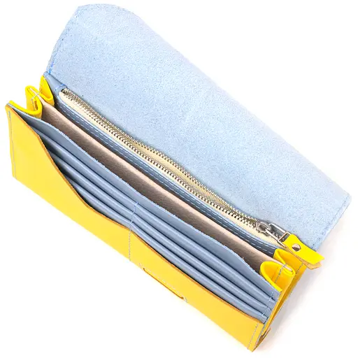 Жіночий шкіряний гаманець Grande Pelle 20х10х3 см acs0024167 - фото 6