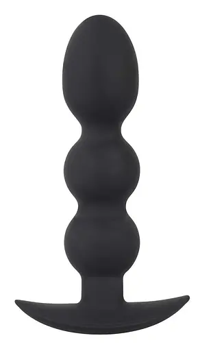Анальна пробка Orion Black Velvets Heavy Beads 13.3 см (чорний)