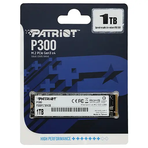 SSD накопичувач M.2 Patriot P300 1TB NVMe 2280 PCIe 3.0x4 3D NAND TLC - фото 2