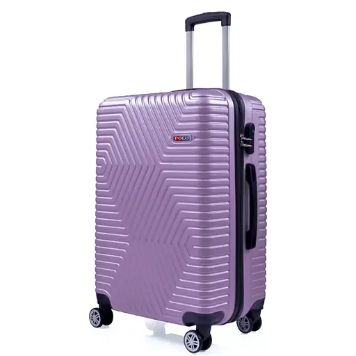 Валіза Велика (L) Полікарбонат На 4-х подвійних колесах 120Л POLO ПК013-L Лавандовий