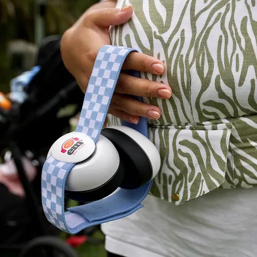 Дитячі протишумні навушники EMS от 0 до 18 міс 4 Bubs, Біло-голуба стрічка, Білий (975-02) - фото 7