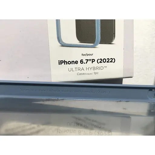 Оригинальный противоударный чехол Spigen Ultra Hybrid для iPhone 14 Pro Max Sierra Blue ACS04820 прозрачный - фото 2