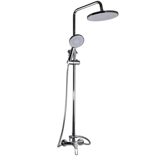 Душова система Globus Lux Dolly GLD-0005 змішувач одноричажний настінний для ванної кімнати хромований