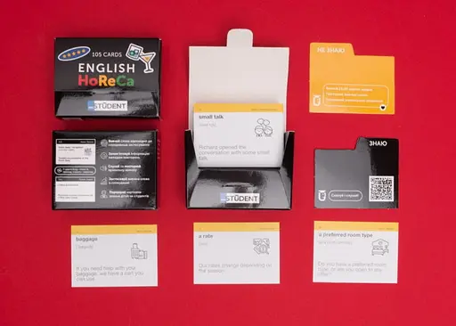 Настільна гра English Student Картки для вивчення английскої мови English Student HoReCa English Vocabulary (укр.) (591225970) - фото 6