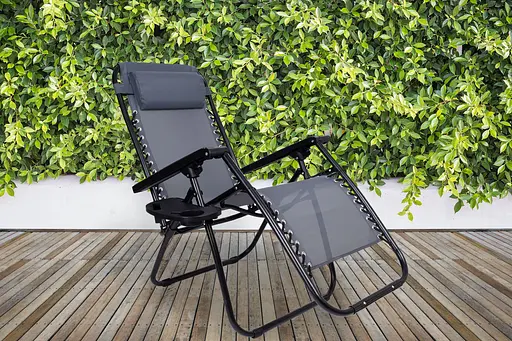 Раскладное садовое кресло шезлонг Orion Grey - фото 4