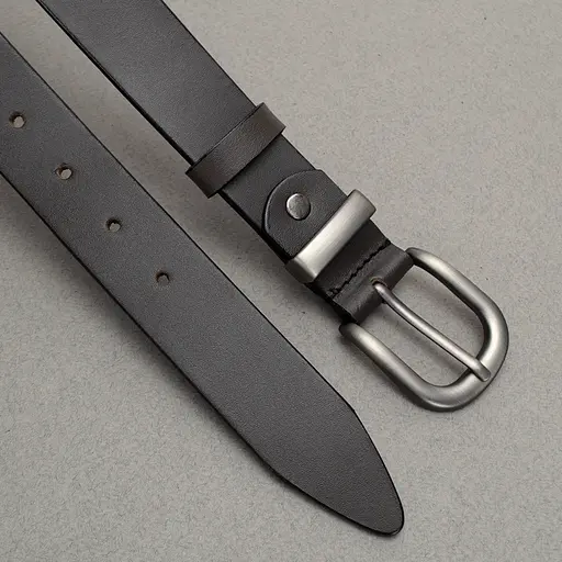 Ремень кожаный женский батальный HC-3092 (145 см) коричневый с серебристой пряжкой - фото 5