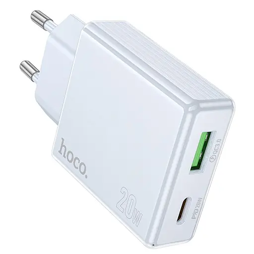 МЗП Hoco C142A Direct PD20W+QC3.0 (1USB-A/1C) Blue - фото 2