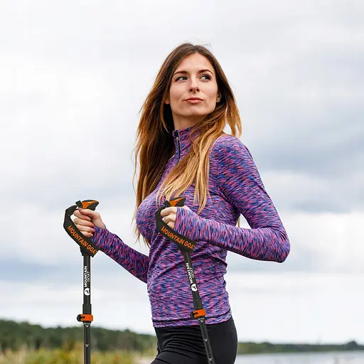 Треккинговые палки Mountain Goat Pro+ 43-130 см MG0008 Black/Orange (P-5907739318251) - фото 2