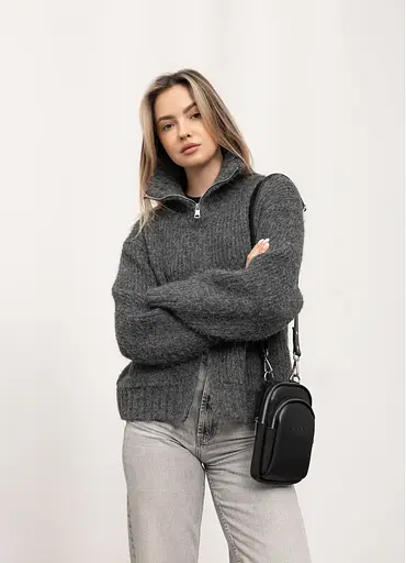 Женская сумка Sambag Modena черная 19 х 11 х 3 см (96193001) - фото 1