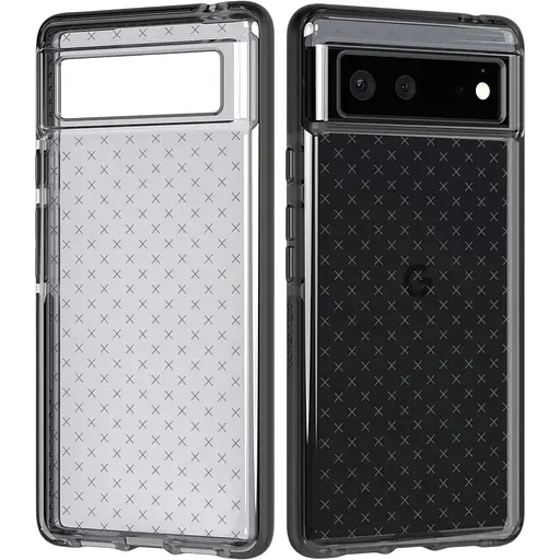 Оригинальный противоударный силиконовый чехол Tech21 Evo Check для Google Pixel 6a (6.1") Black (T21-9488)