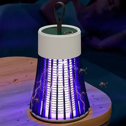 Лампа от комаров Electric shock BG-002 уничтожитель насекомых с аккумулятором 20-50 м² 12 часов работы зеленая - фото 6