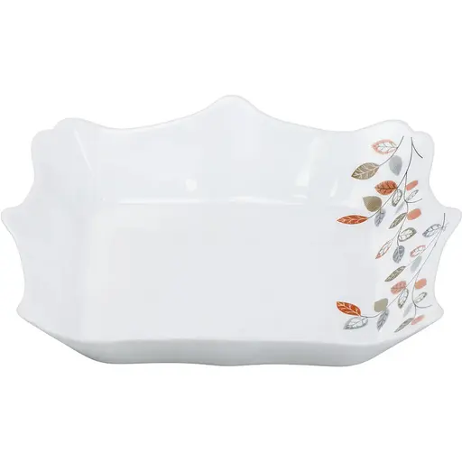 Столовый сервиз TS Kitchen на 6 персон фарфоровый Leaf белый HP23405 - фото 5