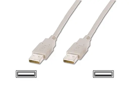Кабель Atcom Usb 2.0 AM / AM male to male довжина 1.8 м білий пакет - фото 3