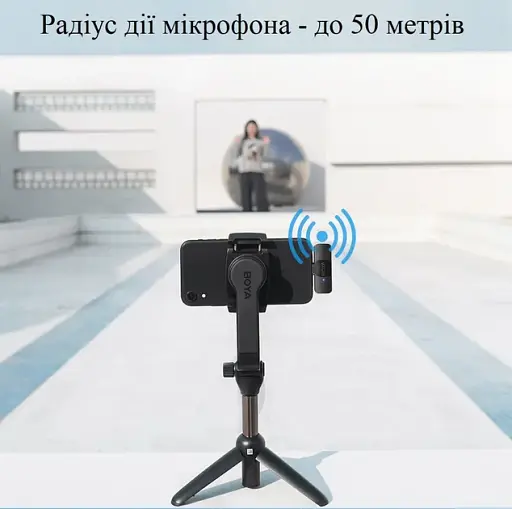 Профессиональный беспроводной микрофон Boya BY-V2 Lightning 2 шт. Black (18871) - фото 2