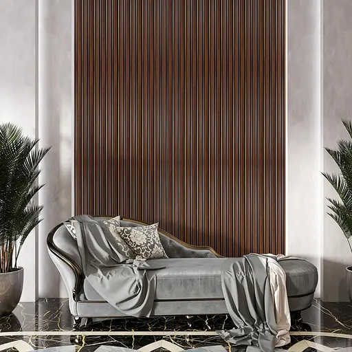 Рейка декоративная Wall Sticker PS 2900х120х12 мм Темный орех с золотом SW-00002131- - фото 7