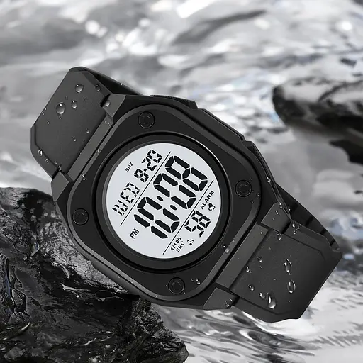 Наручний годинник чоловічий 2160BKWT Black-White Skmei acs0030217 - фото 4