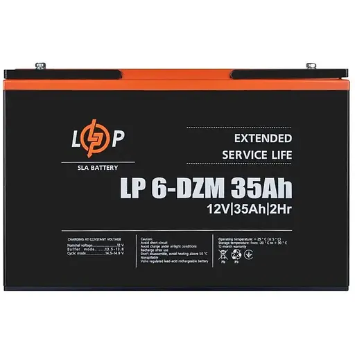 Акумулятор Logic Power 6 вольт 35 ампер 6-DZM-35 Ah олив'яно-кислотний тяговий - фото 3