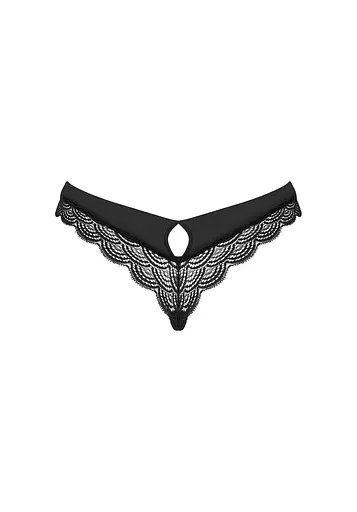 Трусики-стрінги Obsessive Chemeris XL/2XL чорний - фото 8