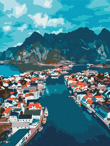 Картина за номерами на підрамнику Brushme Норвезькі фіорди