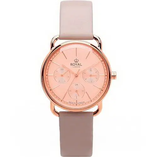 Женские классические наручные часы Royal London 21450-05 кварцевые с кожаным ремешком