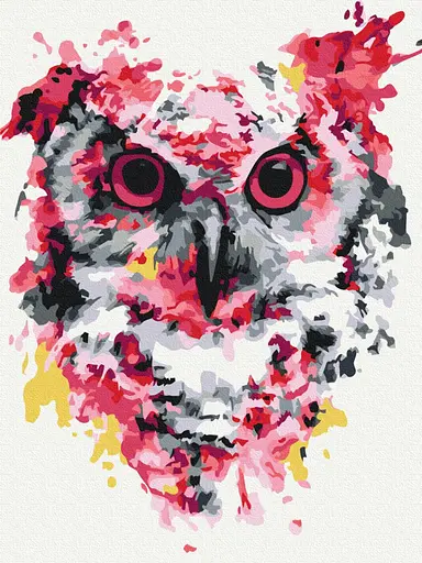 Картина за номерами на підрамнику Brushme Сова в фарбах