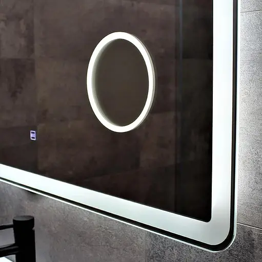 Дзеркало Dusel DE-M3051 75x120 см Збільшувальна лінза + сенсорне включення + підігрів, Білий - фото 4