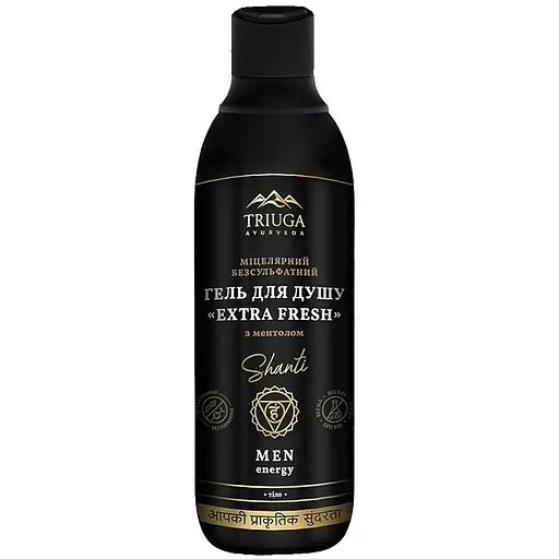 Міцелярний безсульфатний гель для душу з ментолом Triuga Shanti Men Enerdy Extra Fresh 550 мл