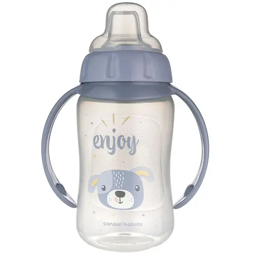 Кружка тренировочная Canpol babies Cute Animal с силиконовым носиком 320 мл синяя (56/512_blu2)
