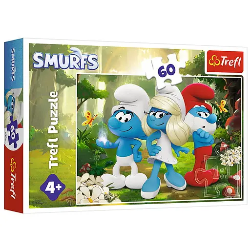 Пазл Trefl Зачарованный лес Смурфики 60 эл. (17401) - фото 1