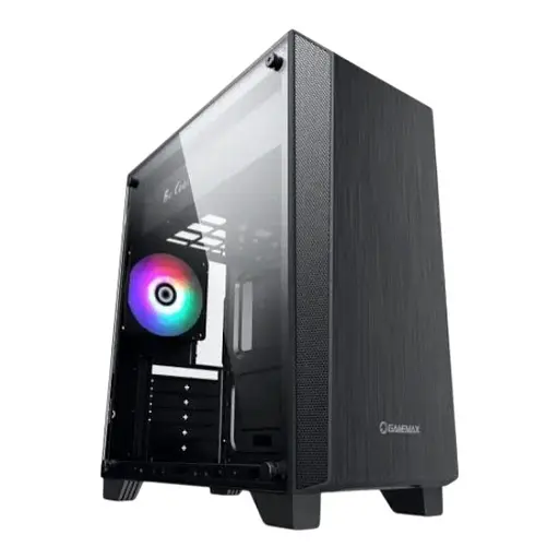 Корпус GameMax Nova N5 черный, без БП, Midi Tower, ATX/Micro ATX/Mini ITX, 1хUSB 3.0, 1хUSB 2.0, 1x120 мм LED, 430x200x437 мм, - фото 1